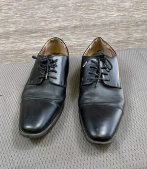 JFerrar Shoes Mens Size 11M Black Cap Toe Derby Memory Foam Square Toe JF Brody